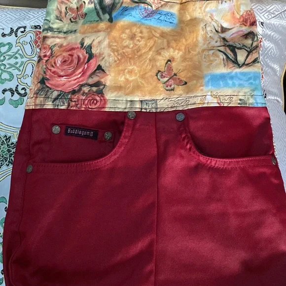 Recycled jeans drawstring backpack bag by helga kerbs - Picture 3 of 7